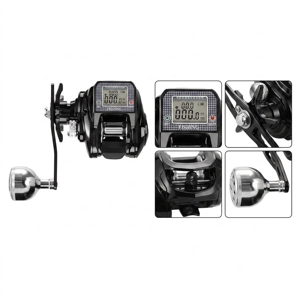 Spincast Reel - รอกเบทคาสติ้งดิจิทัล S200 ให้การติดตามสายที่แม่นยำ ใช้พลังงานจากแสงอาทิตย์และ USB ระบบเบรกแม่เหล็ก