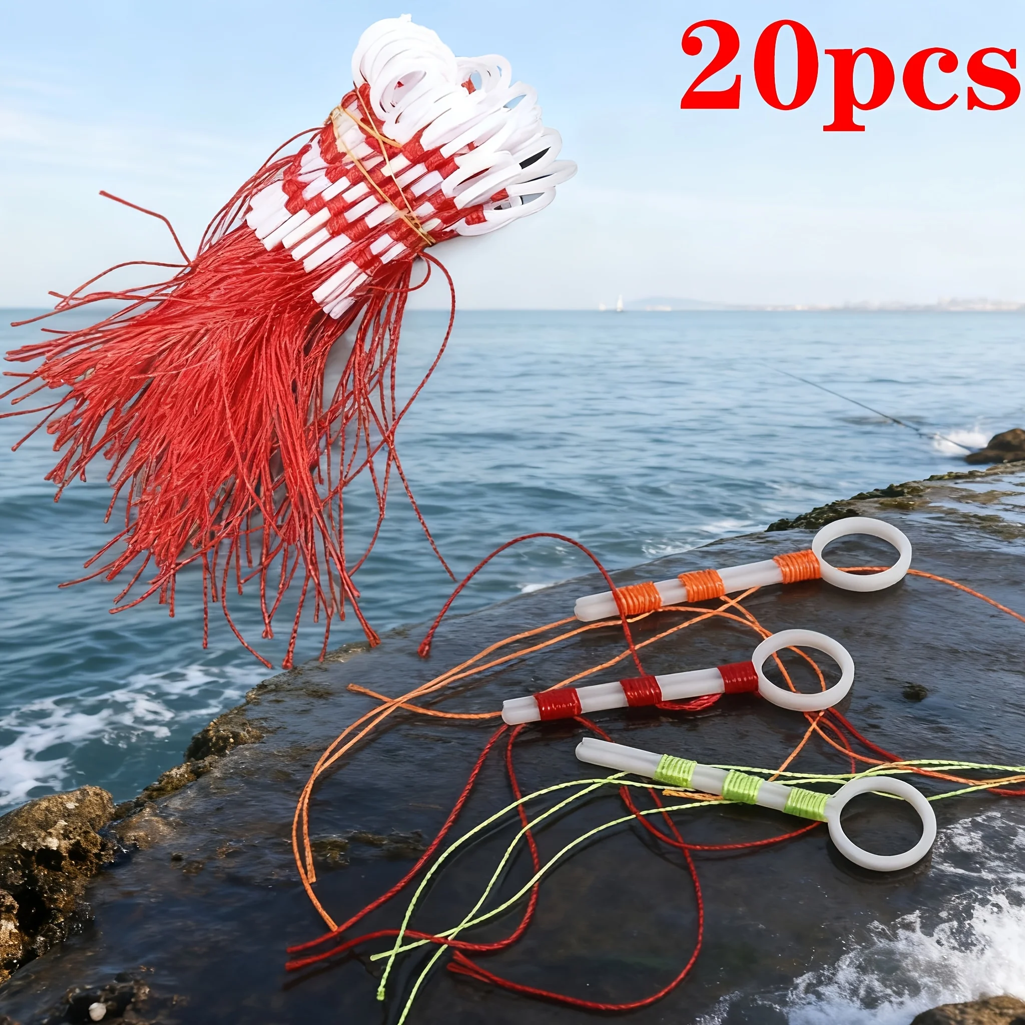 Baitcasting Reel - อุปกรณ์ผูกสายเบ็ด 20 ชิ้น อุปกรณ์ตกปลา สำหรับตกปลาหน้าหิน ตกปลาทะเล